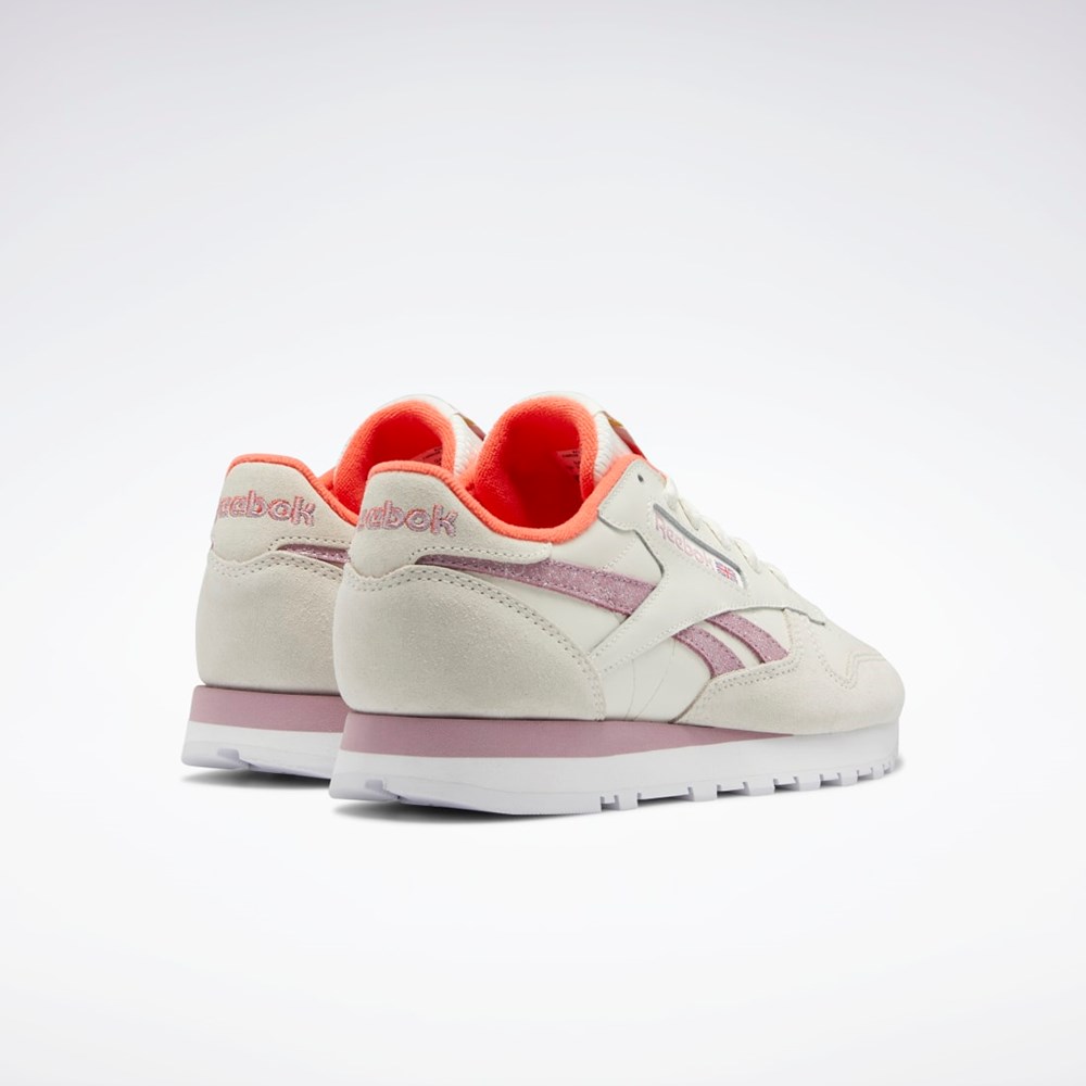 Chalk / Infused Lilac / Ftwr White Reebok Classic Leather Shoes | GY1573