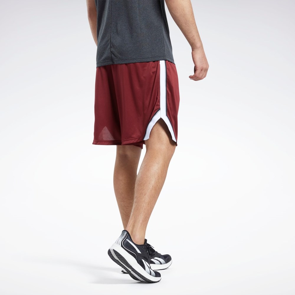 Classic Burgundy Reebok Workout Ready Mesh Shorts | HL1981