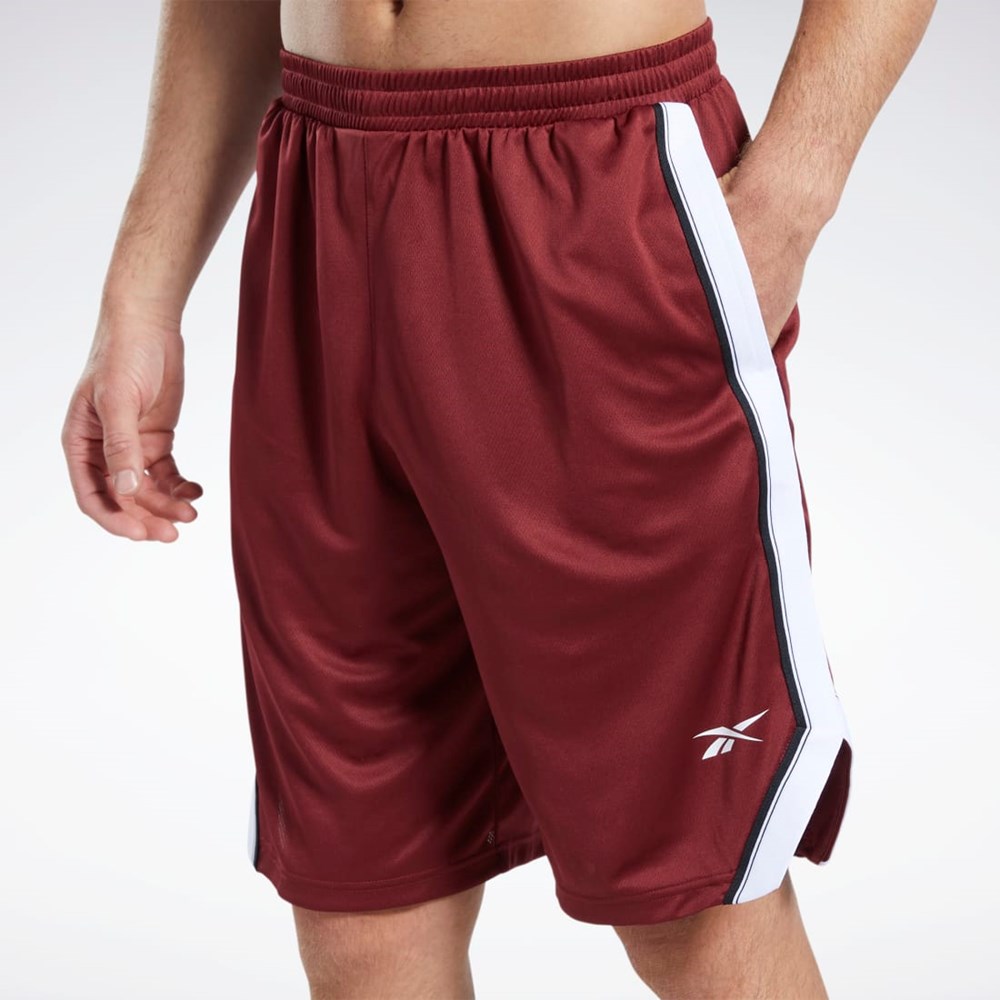 Classic Burgundy Reebok Workout Ready Mesh Shorts | HL1981