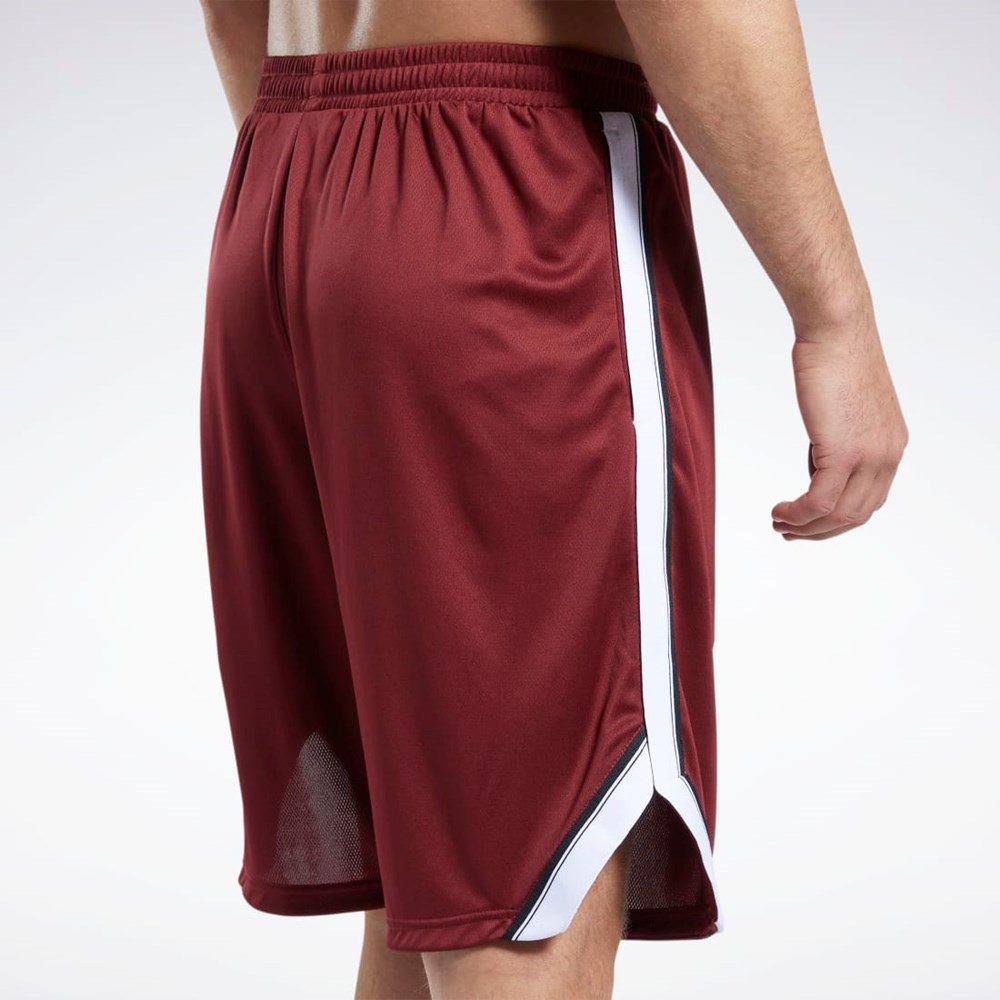 Classic Burgundy Reebok Workout Ready Mesh Shorts | HL1981