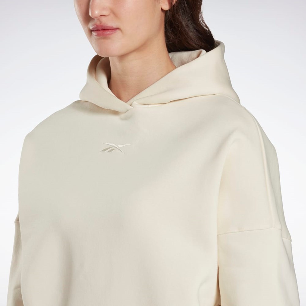 Classic White Reebok Studio Recycled Oversize Hoodie | HM5089