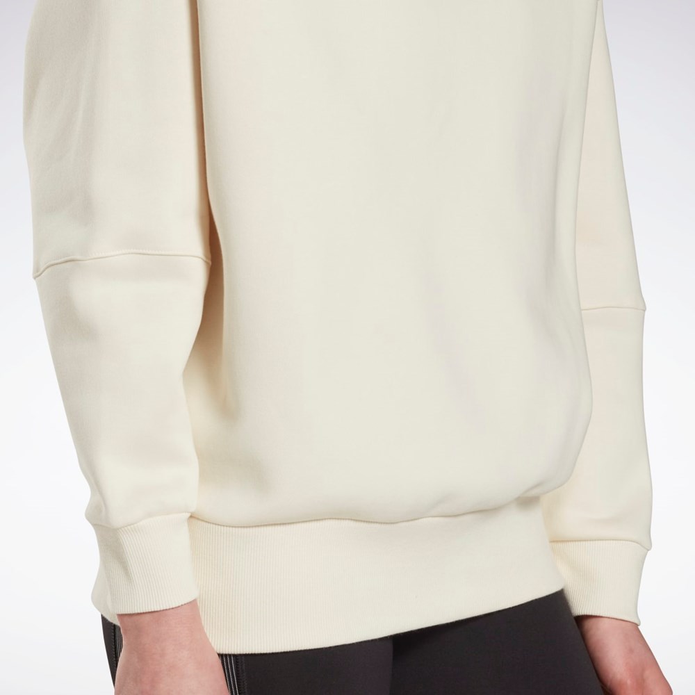 Classic White Reebok Studio Recycled Oversize Hoodie | HM5089