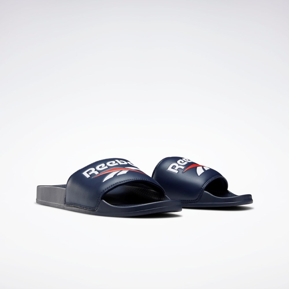 Collegiate Navy / White / Radiant Red Reebok Reebok Classic Slides | EH0416