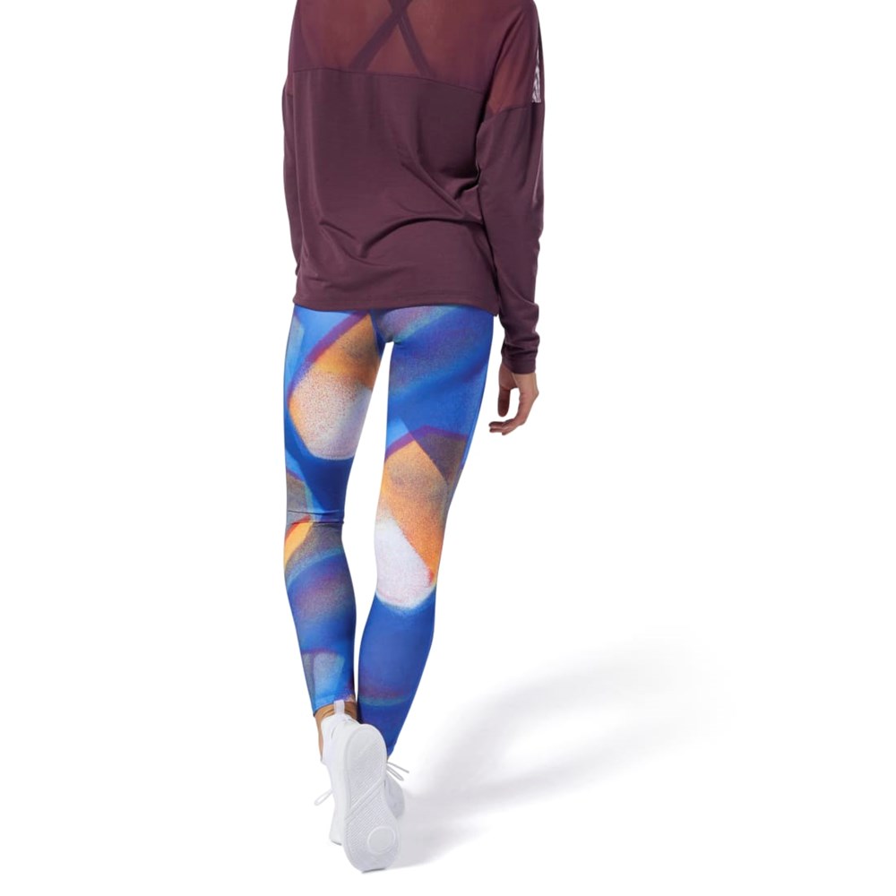 Crushed Cobalt Reebok Yoga Lux Bold High-Rise Tights | DP5849