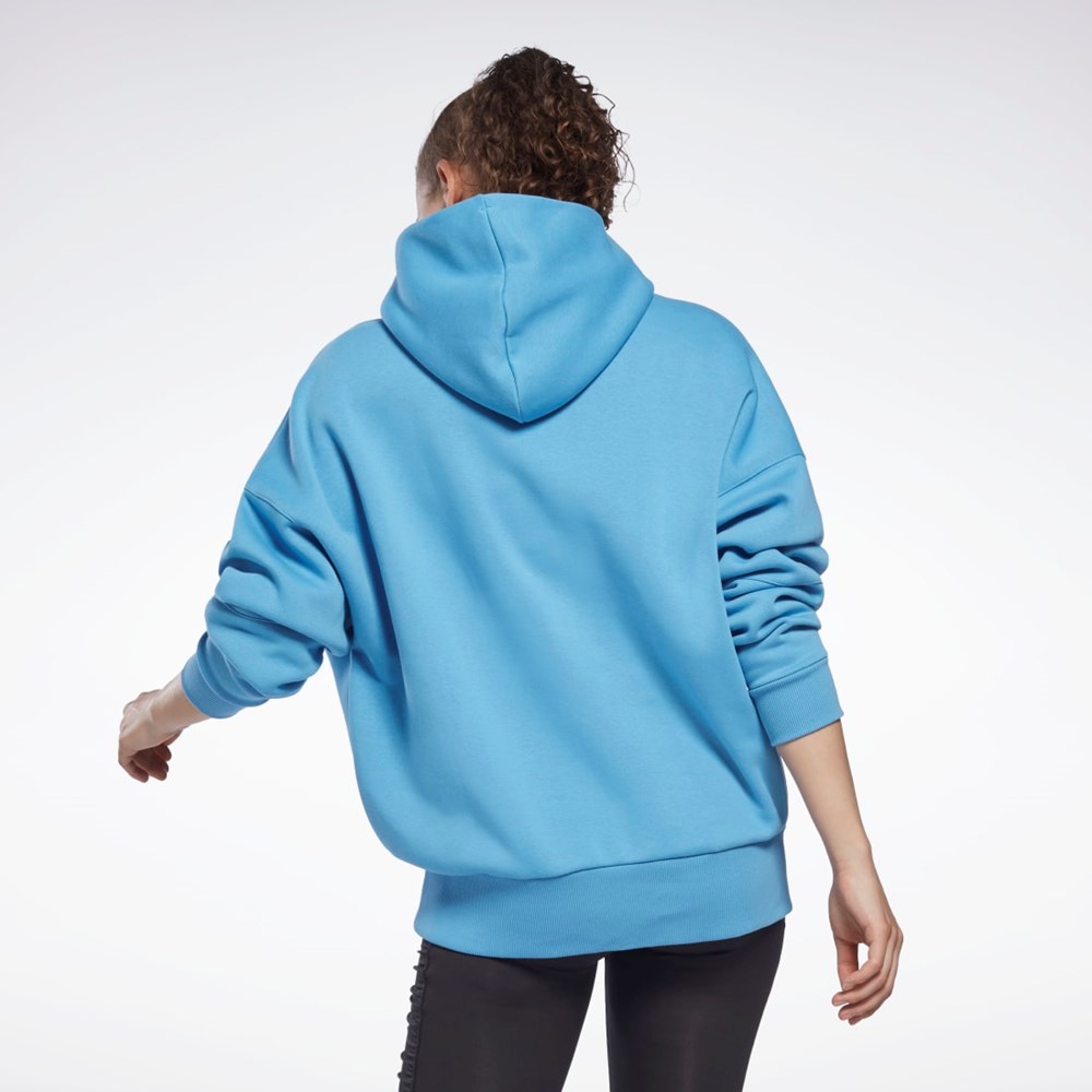 Essential Blue Reebok Studio Recycled Oversize Hoodie | H51825