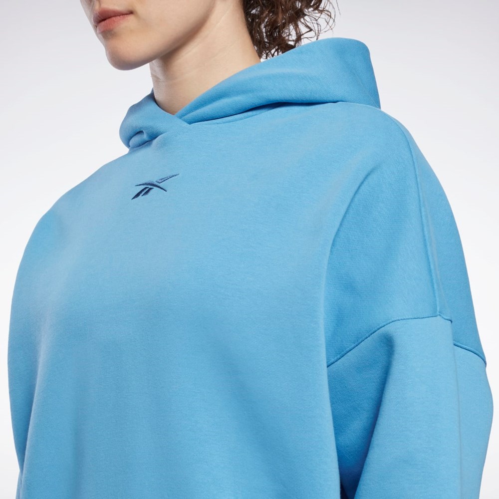 Essential Blue Reebok Studio Recycled Oversize Hoodie | H51825