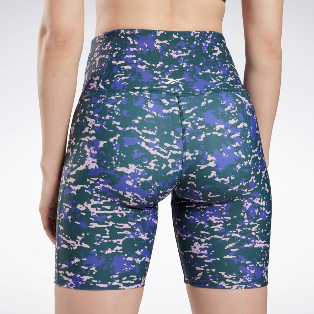 Forest Green Reebok Speckle Modern Safari Legging Shorts | HM1334