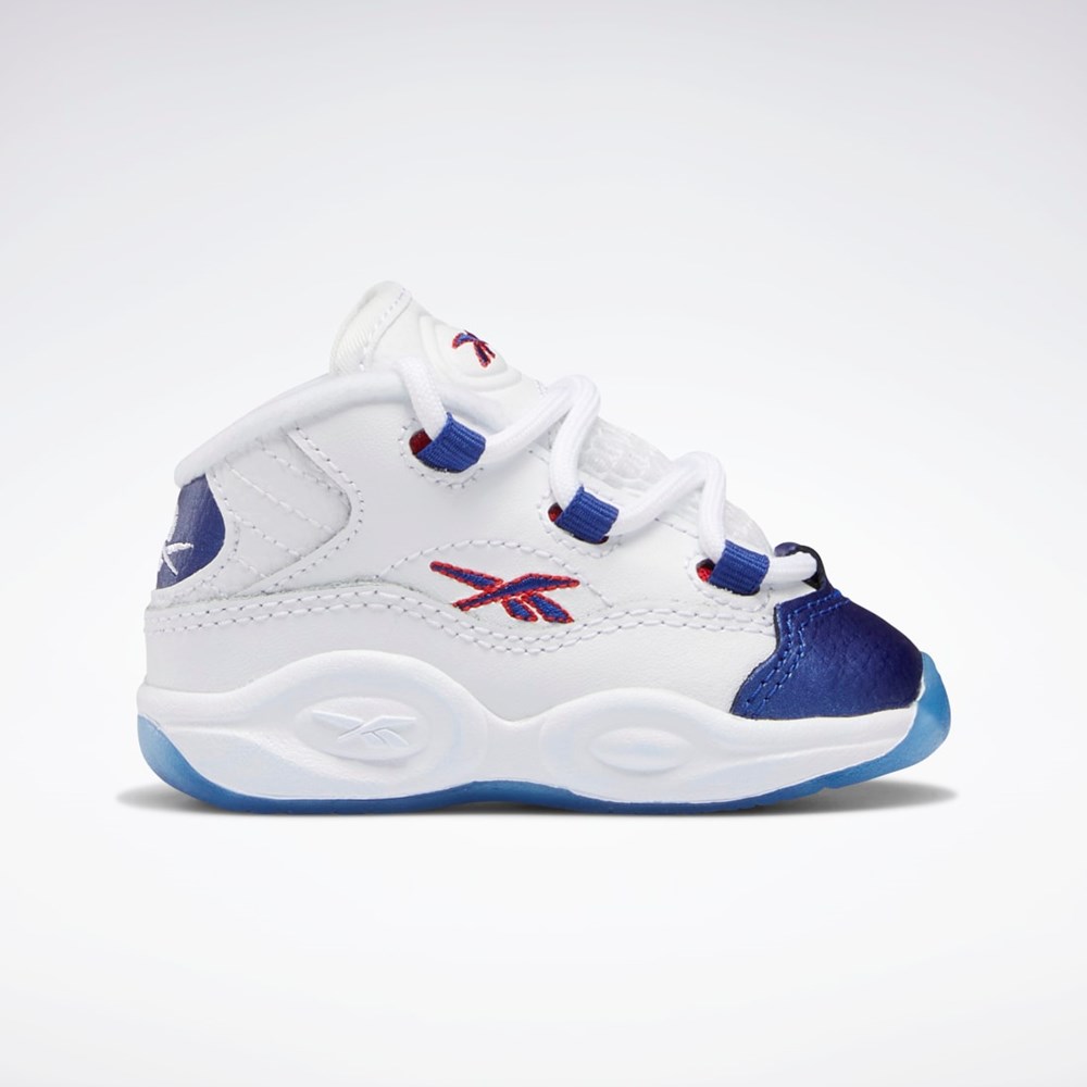 Ftwr White / Classic Cobalt / Vector Red Reebok Question Mid Shoes - Toddler | GY8825