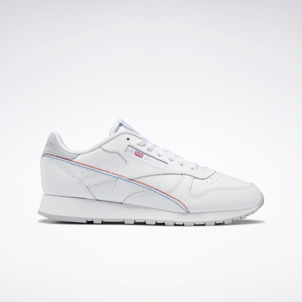 Ftwr White / Ftwr White / Vector Blue Reebok Classic Leather Make It Yours Shoes | GY1520