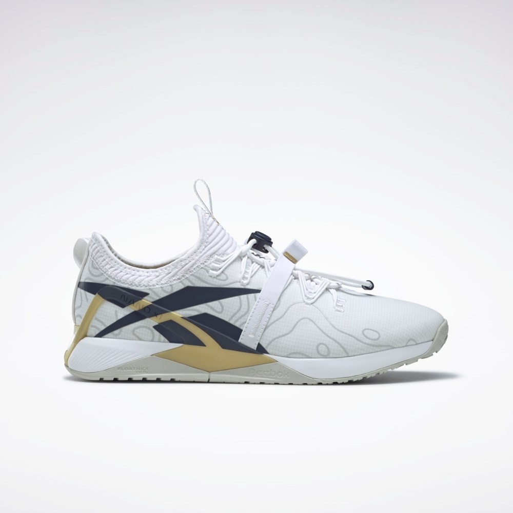 Ftwr White / Vector Navy / Gold Met. Reebok Nano X1 Froning Training Shoes | GX9317