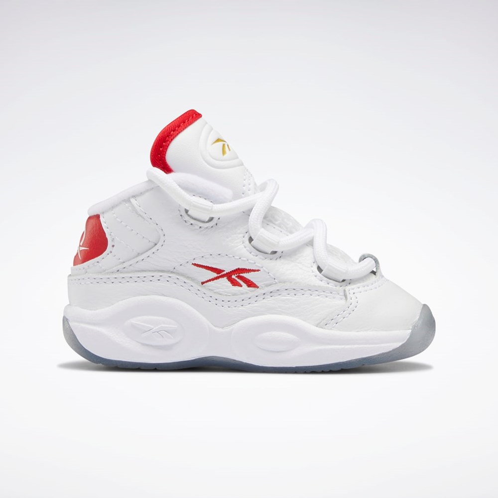Ftwr White / Vector Red / Ftwr White Reebok Question Mid Shoes - Toddler | HP2959