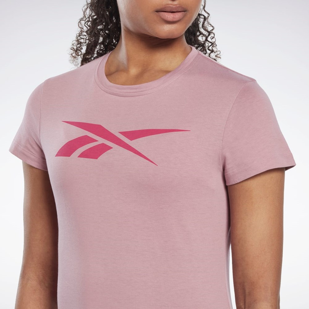 Infused Lilac Reebok Training Essentials Vector Graphic Tee | HK6982