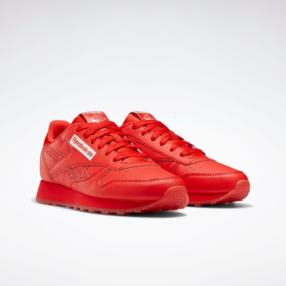 Instinct Red / Instinct Red / Instinct Red Reebok Popsicle Classic Leather Shoes - Grade School | HR0660