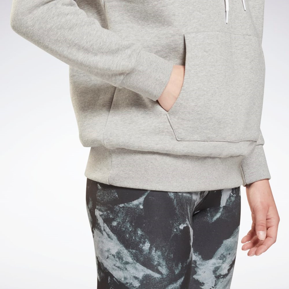 Medium Grey Heather Reebok Reebok Identity Logo Fleece Pullover Hoodie | GS9391