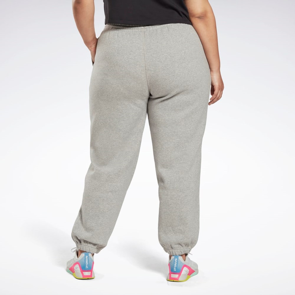 Medium Grey Heather Reebok Reebok Identity Logo Fleece Joggers (Plus Size) | HT5853