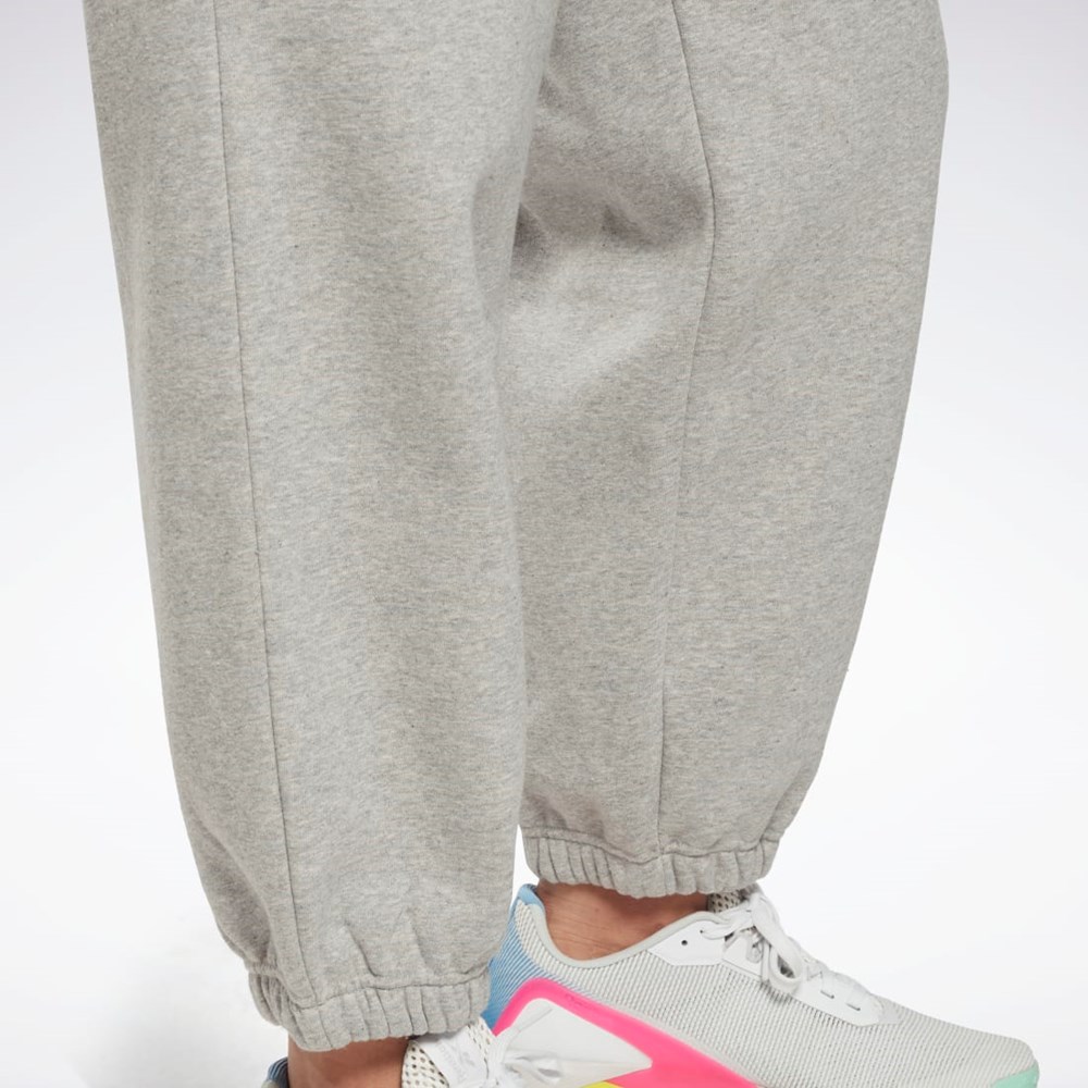 Medium Grey Heather Reebok Reebok Identity Logo Fleece Joggers (Plus Size) | HT5853
