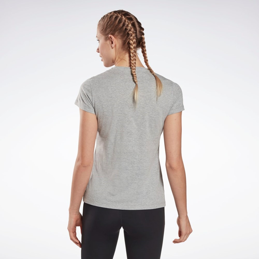 Medium Grey Heather Reebok Training Essentials Vector Graphic Tee | GN5629