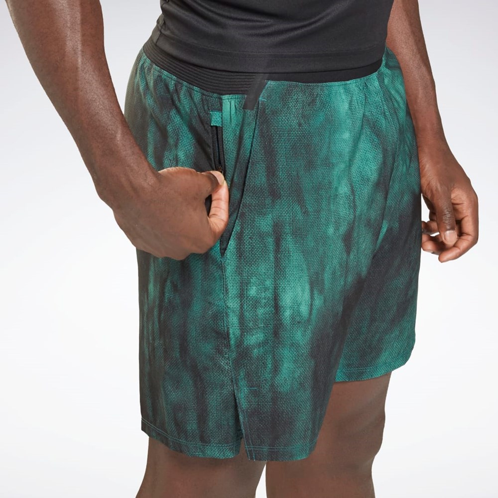 Midnight Pine Reebok Epic Lightweight Printed Training Shorts | GS6588