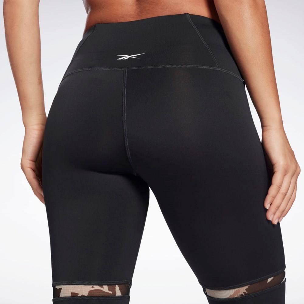 Night Black Reebok MYT Detail Leggings | H65562