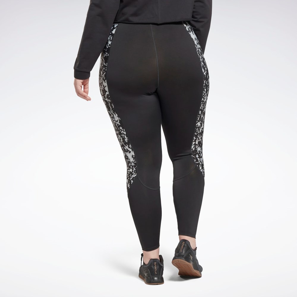 Night Black Reebok Modern Safari Leggings (Plus Size) | HN4360