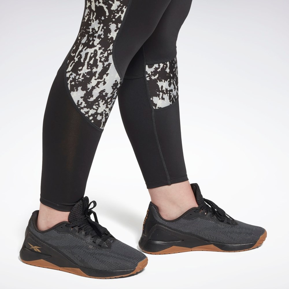 Night Black Reebok Modern Safari Leggings (Plus Size) | HN4360