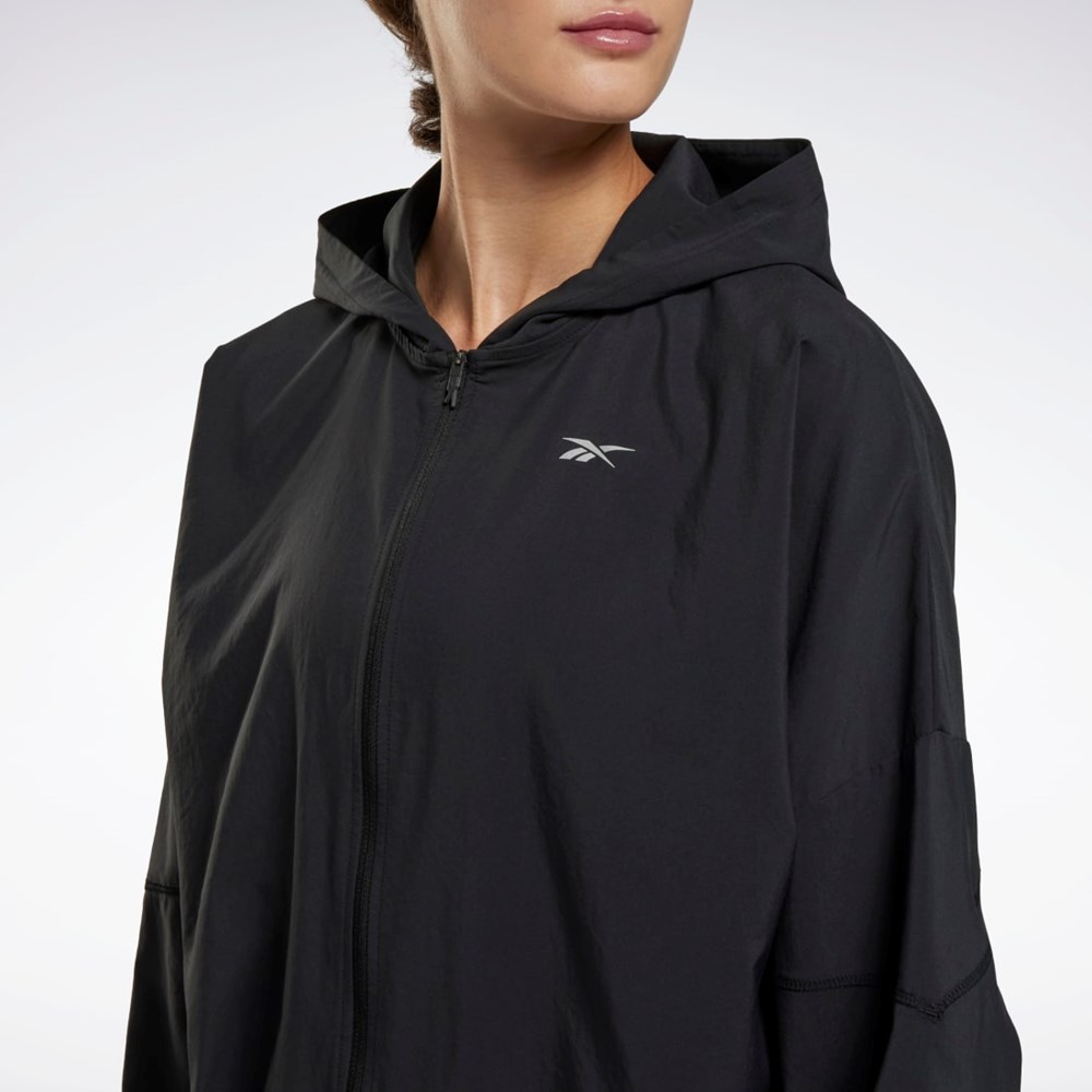 Night Black Reebok Running Jacket | HI6938