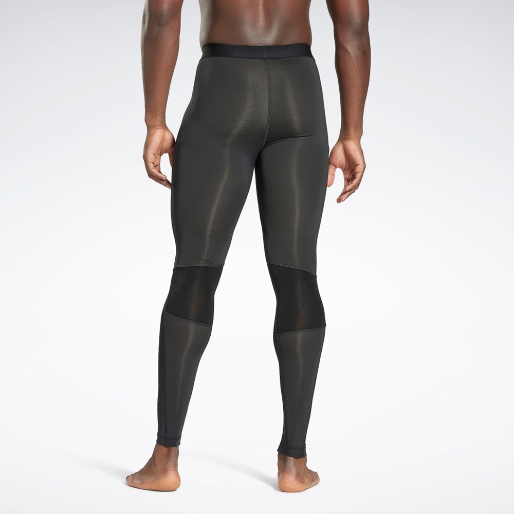Night Black Reebok Workout Ready Compression Tights | HG6381