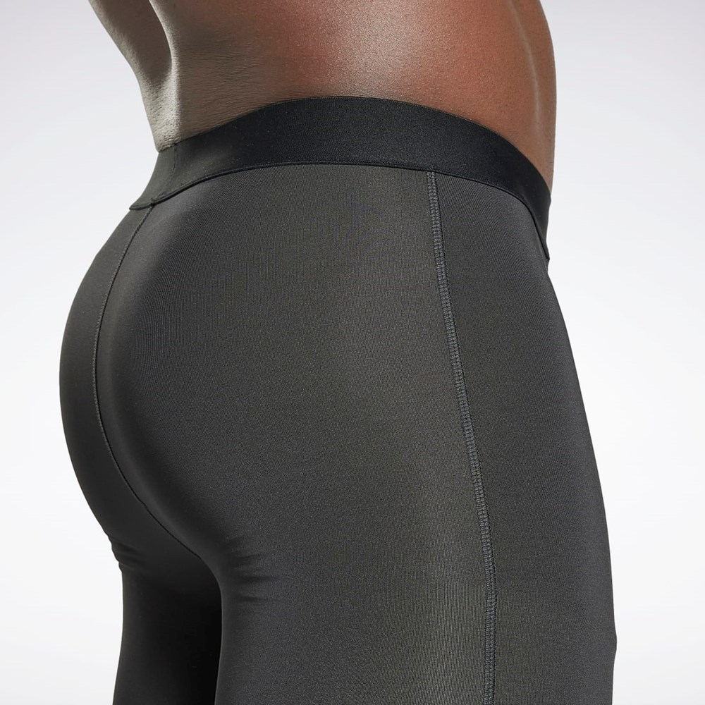 Night Black Reebok Workout Ready Compression Tights | HG6381