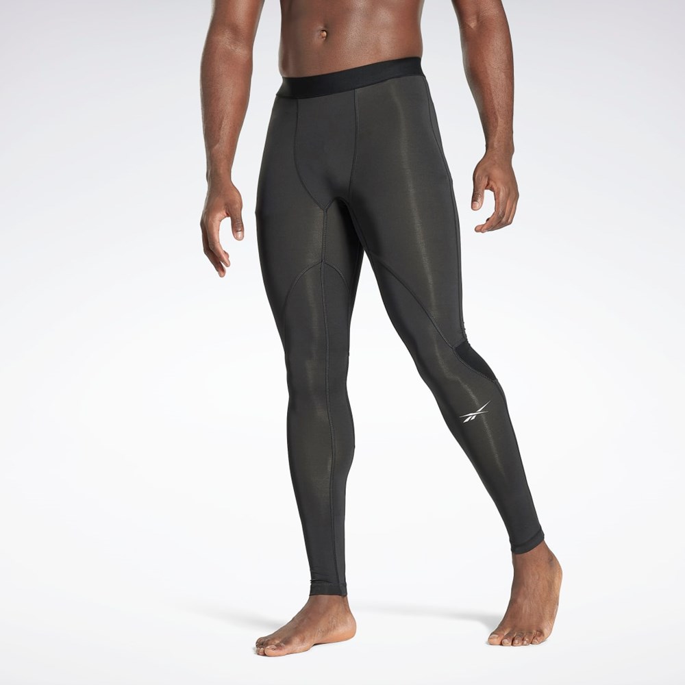 Night Black Reebok Workout Ready Compression Tights | HG6381