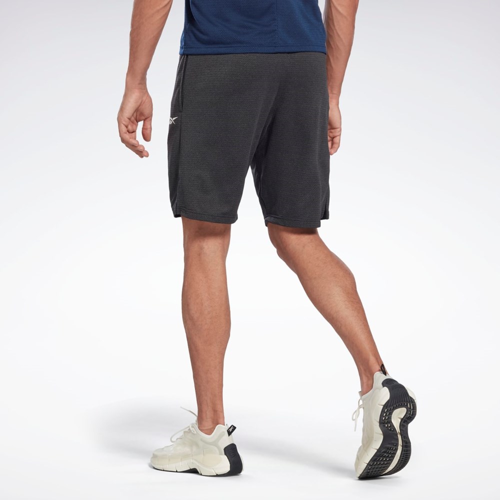 Night Black Reebok Workout Ready Mélange Shorts | H46638