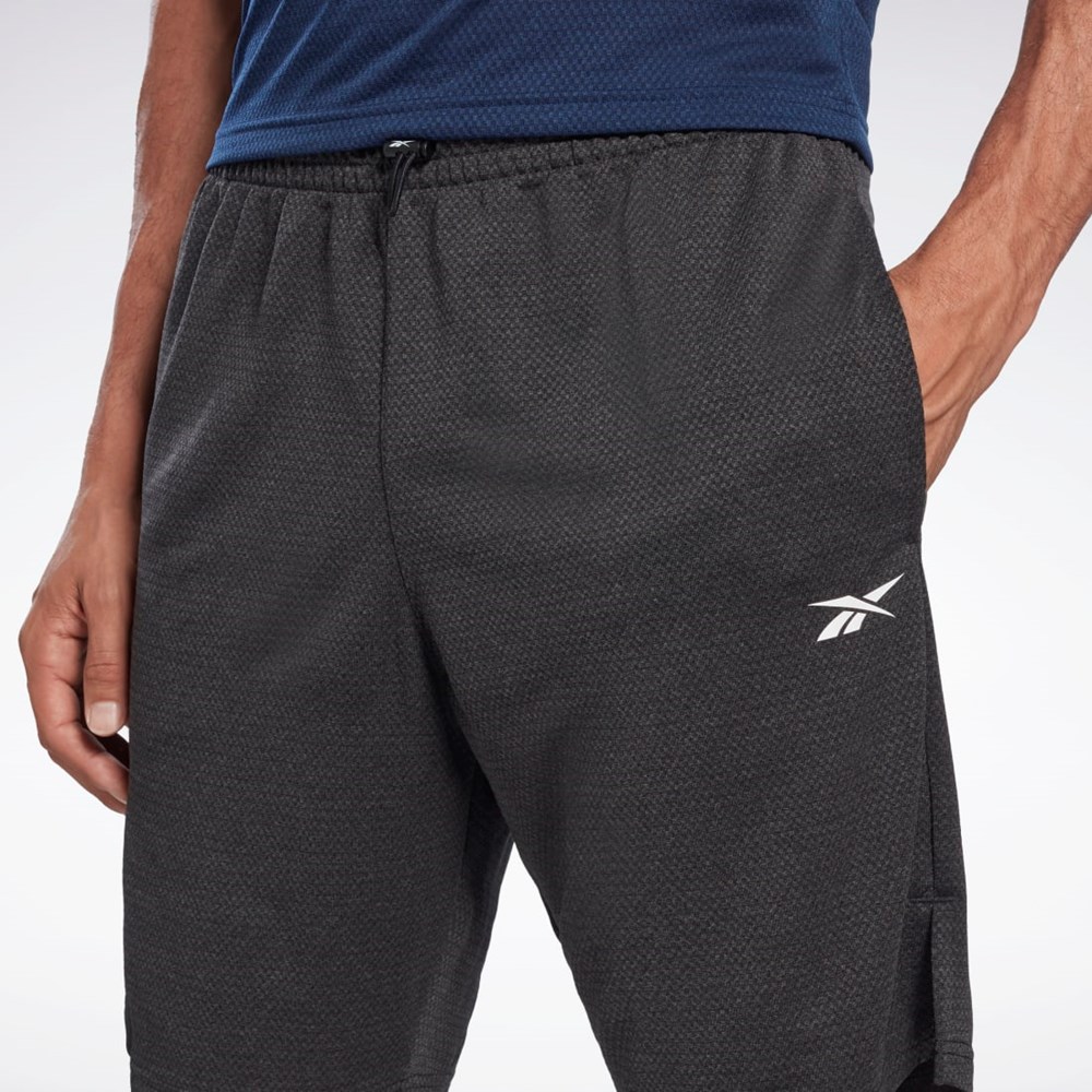 Night Black Reebok Workout Ready Mélange Shorts | H46638