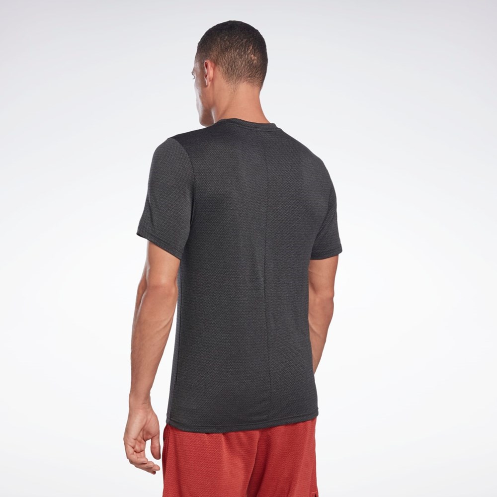 Night Black Reebok Workout Ready Mélange T-Shirt | H46641