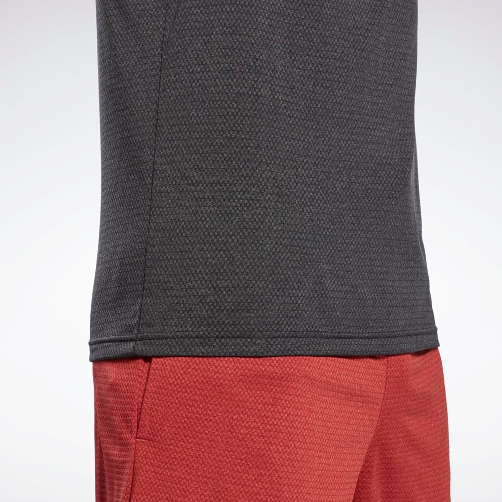Night Black Reebok Workout Ready Mélange T-Shirt | H46641