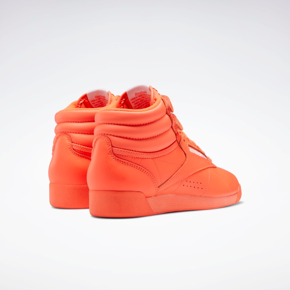 Orange Flare / Orange Flare / Ftwr White Reebok Freestyle Hi Shoes | GW7171