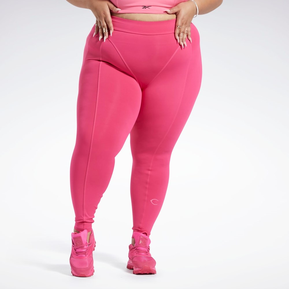 Pink Fusion Reebok Cardi B High-Rise Tights (Plus Size) | HH9133