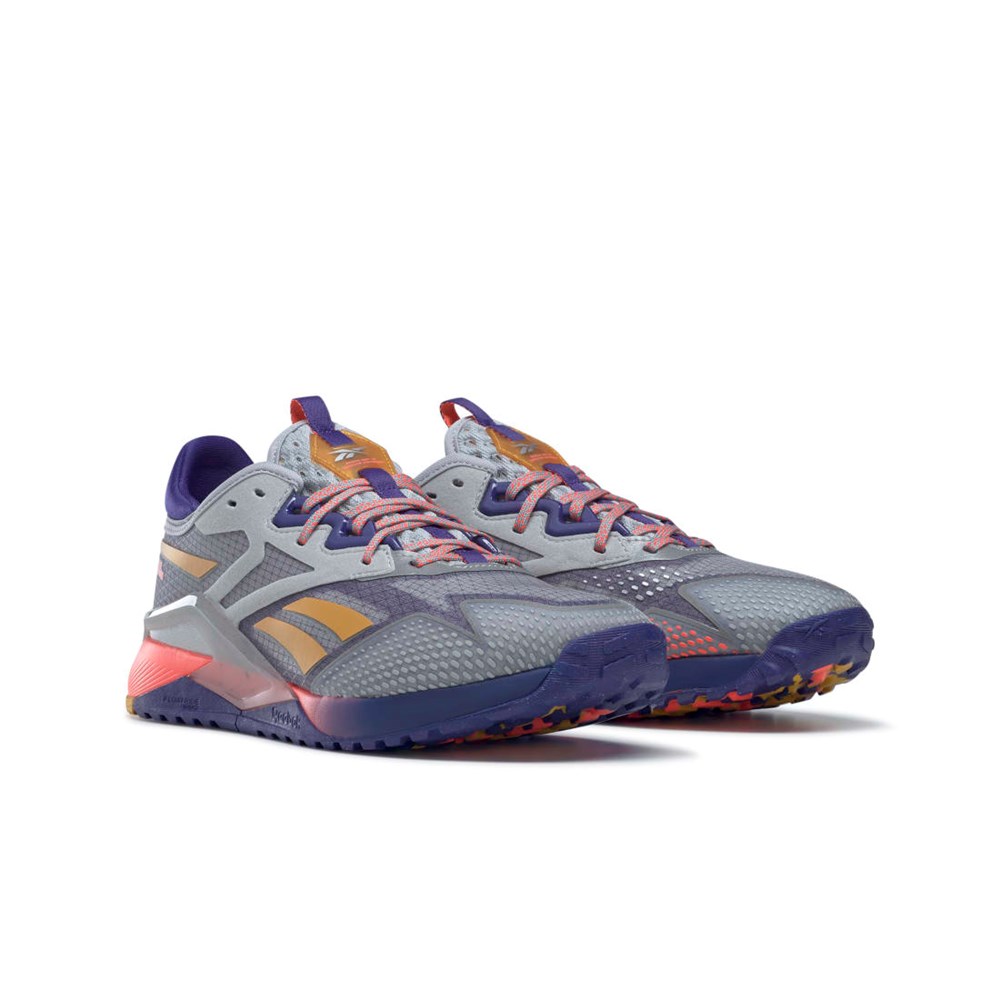 Pure Grey 3 / Bold Purple / Orange Flare Reebok Nano X2 TR Adventure Training Shoes | GY8900