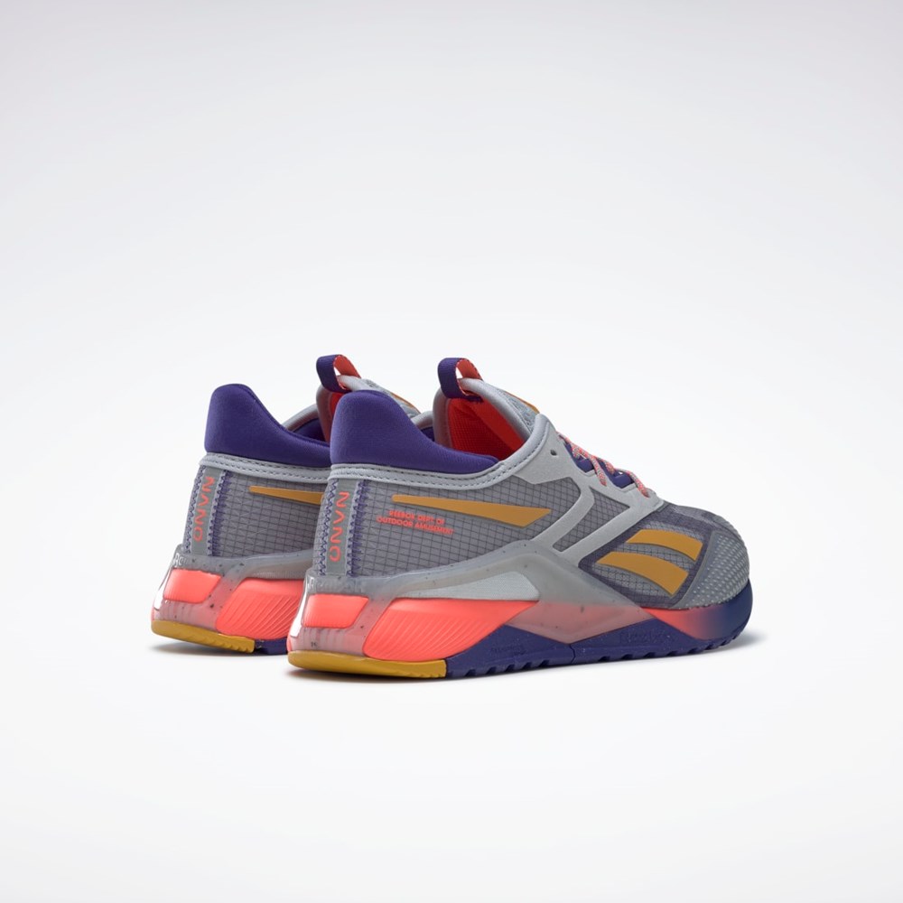 Pure Grey 3 / Bold Purple / Orange Flare Reebok Nano X2 TR Adventure Training Shoes | GY8900