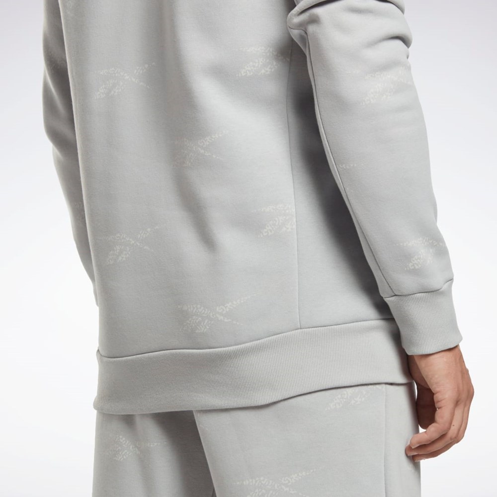 Pure Grey 3 Reebok Reebok Identity Vector Fleece Crew Sweatshirt | HN6884