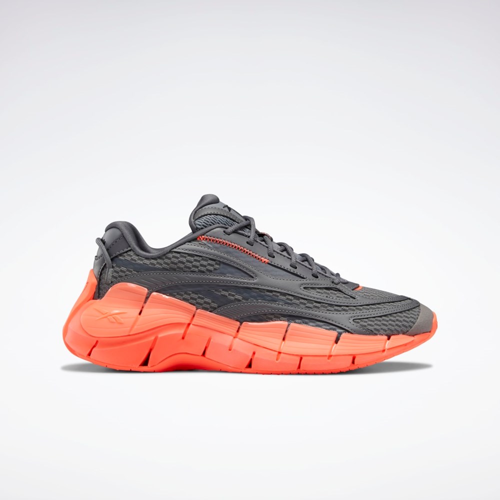 Pure Grey 6 / Pure Grey 7 / Orange Flare Reebok Zig Kinetica 2.5 Shoes | HR1388
