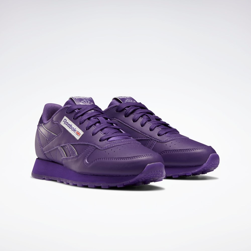 Purple Emperor / Purple Emperor / Purple Emperor Reebok Popsicle Classic Leather Shoes - Grade School | HR0661