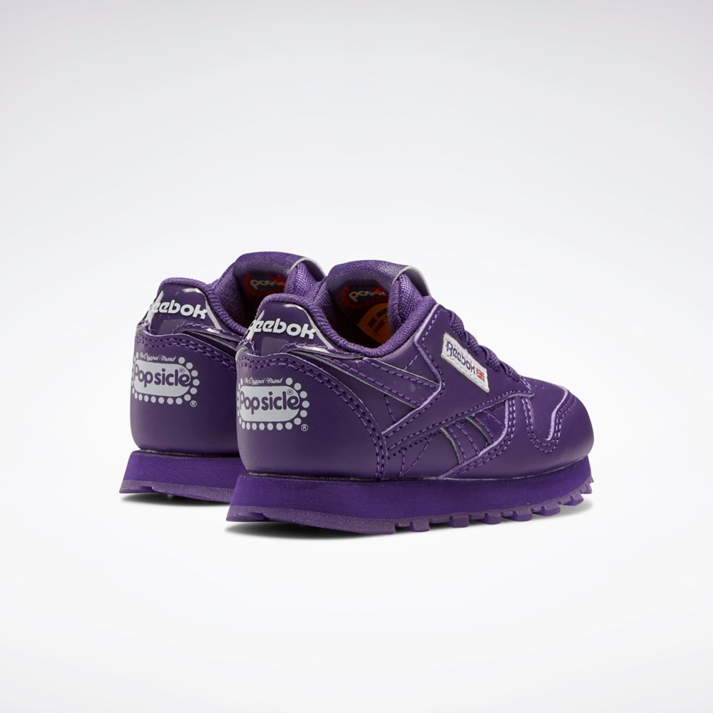 Purple Emperor / Purple Emperor / Purple Emperor Reebok Popsicle Classic Leather Shoes - Toddler | HR0665