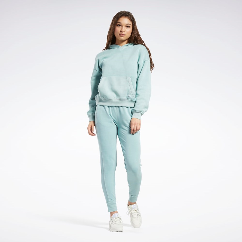 Seaside Grey Reebok Classics Natural Dye Fleece Hoodie | HK4946