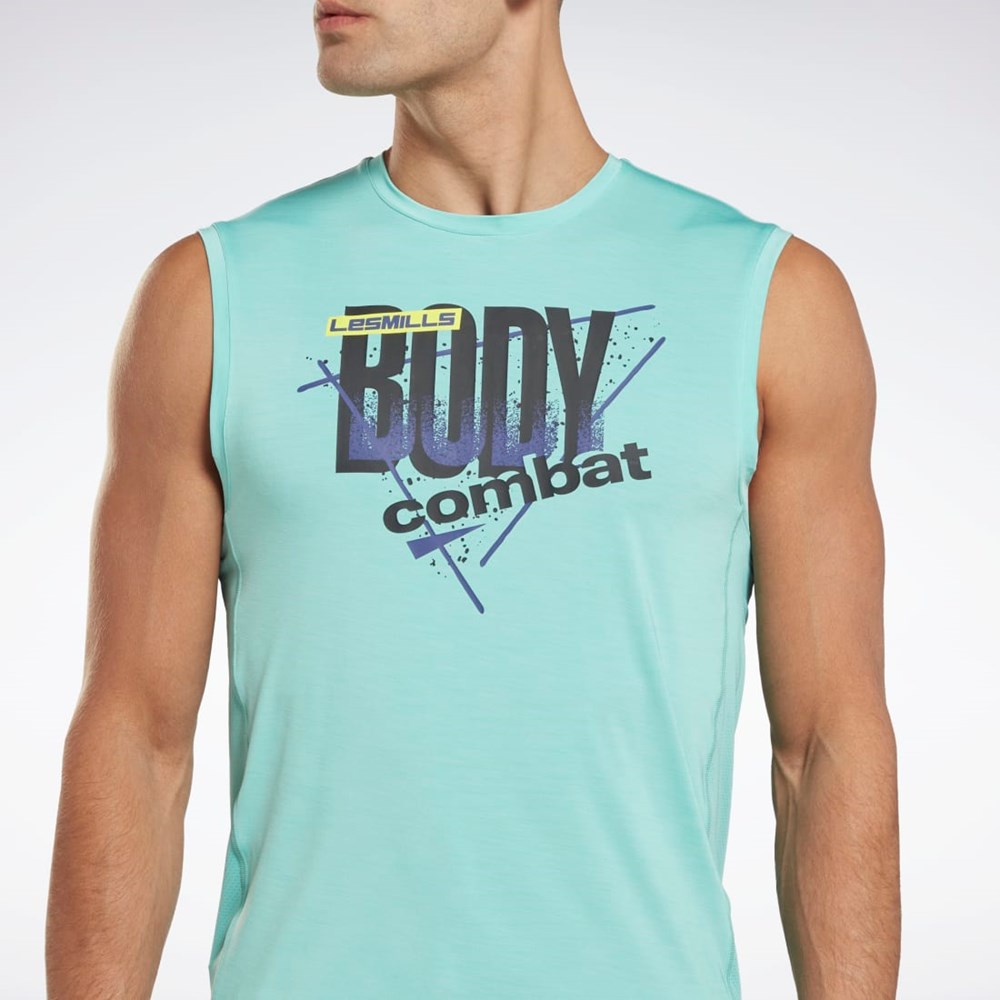 Semi Classic Teal Reebok Les Mills® BodyPump® Activchill Tank Top | HN6058