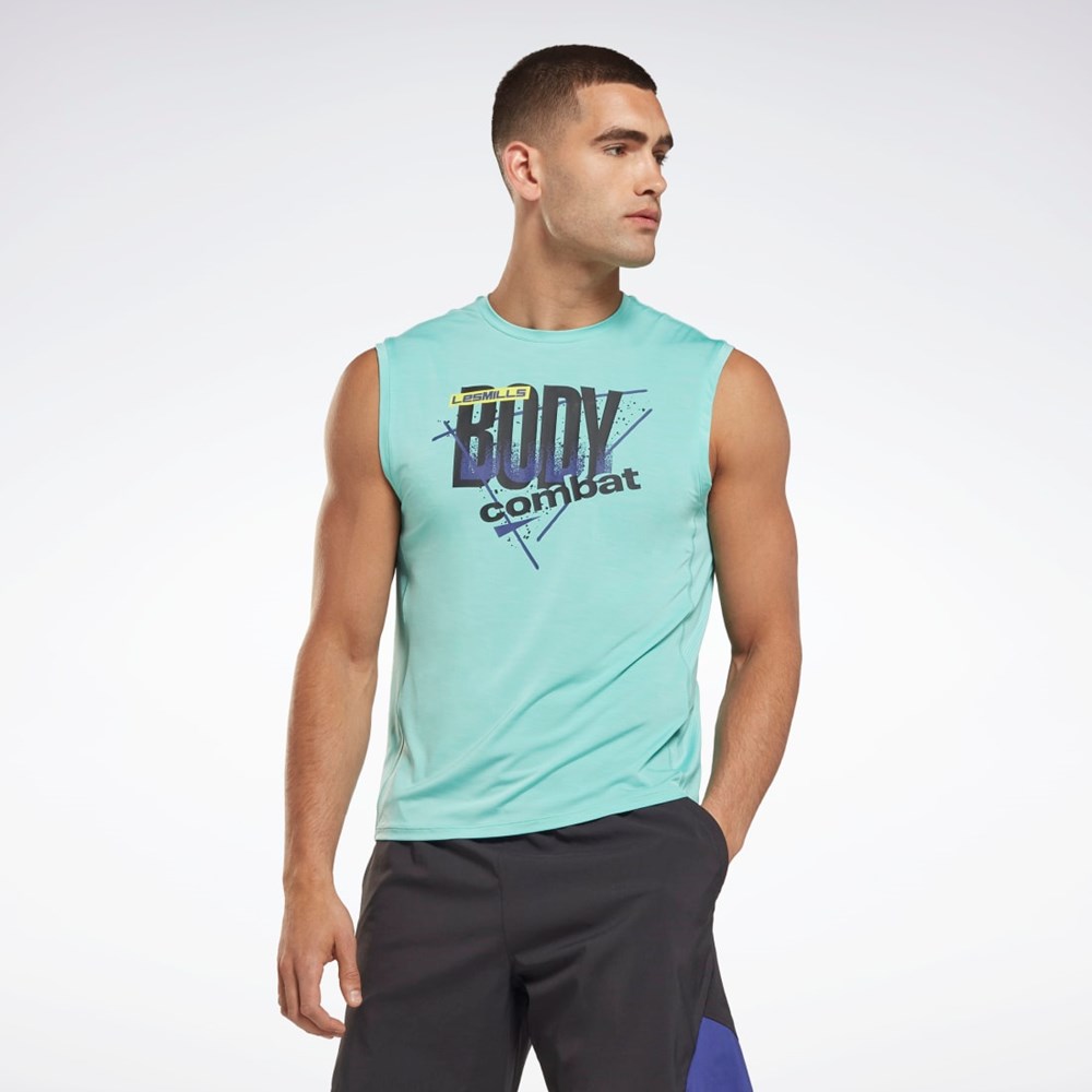Semi Classic Teal Reebok Les Mills® BodyPump® Activchill Tank Top | HN6058