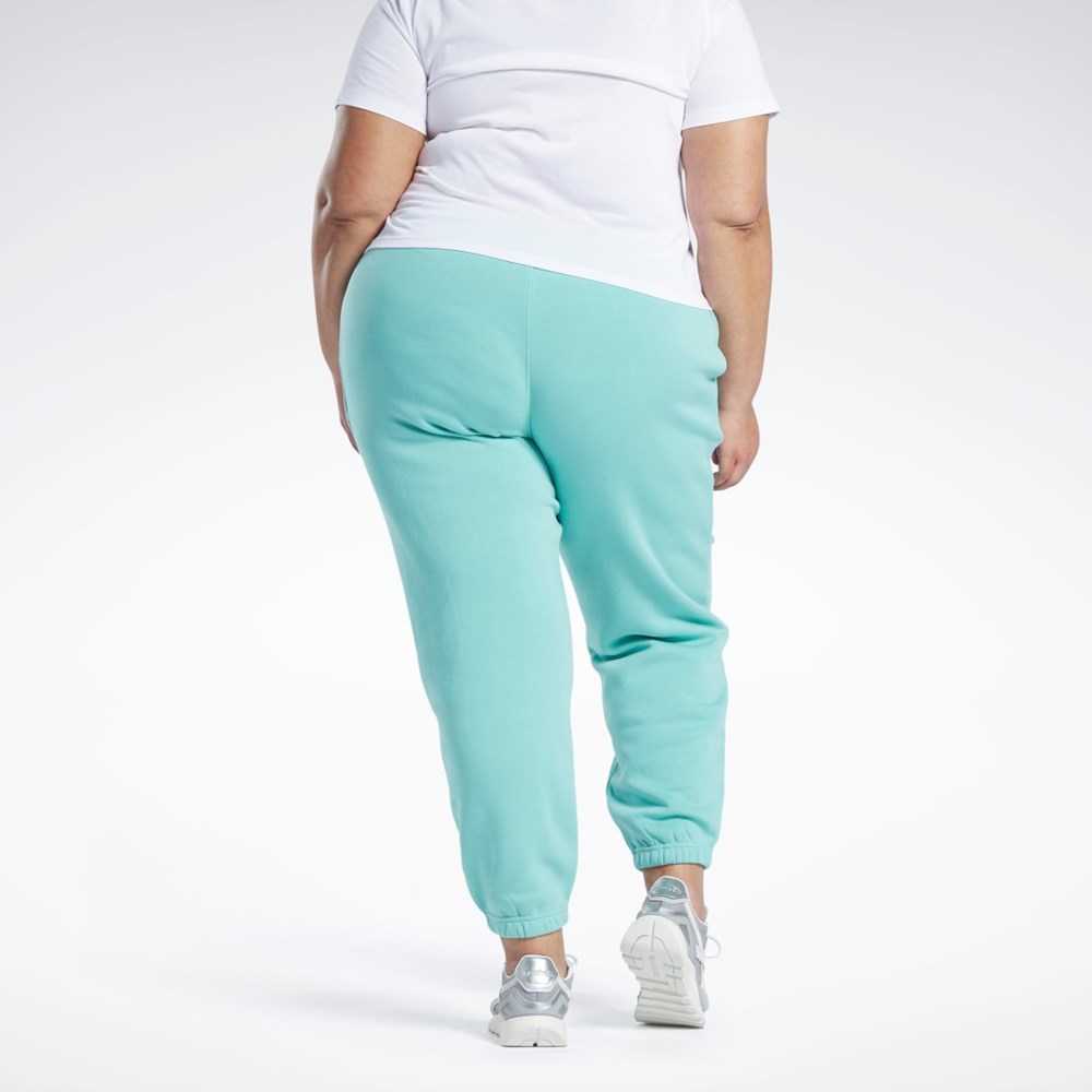 Semi Classic Teal Reebok Reebok Identity Logo Fleece Joggers (Plus Size) | HS0046