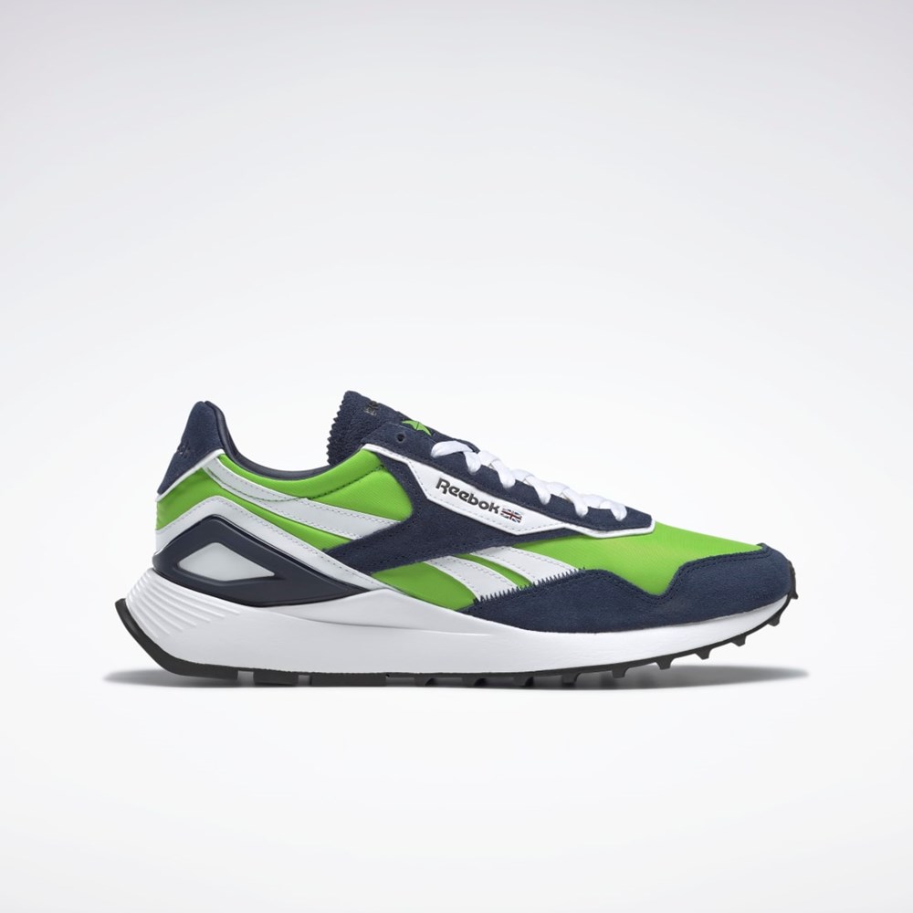 Semi Solar Green / Vector Navy / Ftwr White Reebok Classic Leather Legacy AZ Shoes | GX7569