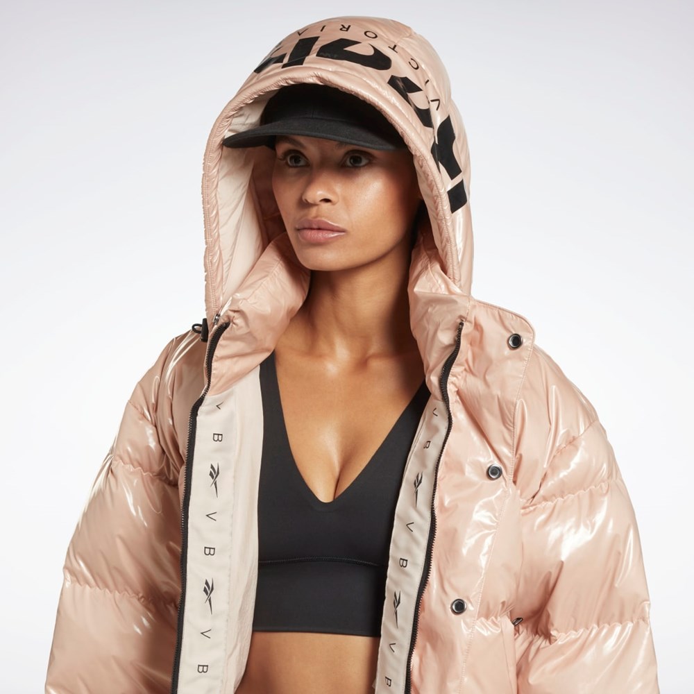 Soft Ecru Reebok Victoria Beckham Puffer Jacket | HU0421