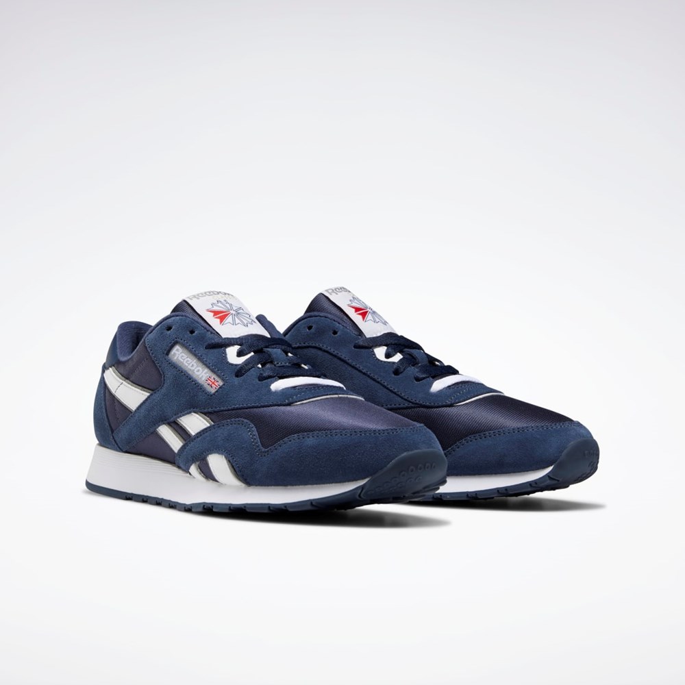 Team Navy / Team Navy / Platinum Reebok Classic Nylon Shoes | FV1595