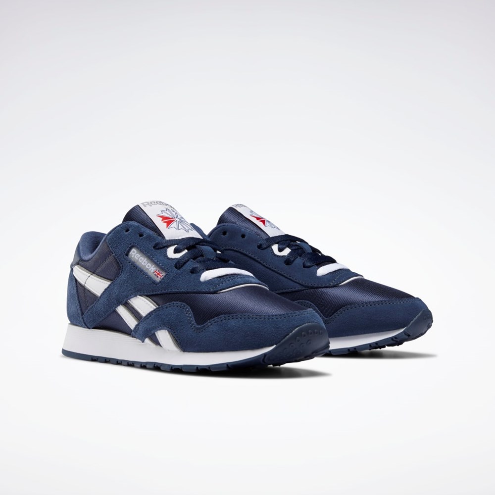 Team Navy / Team Navy / Platinum Reebok Classic Nylon Shoes | FV4508