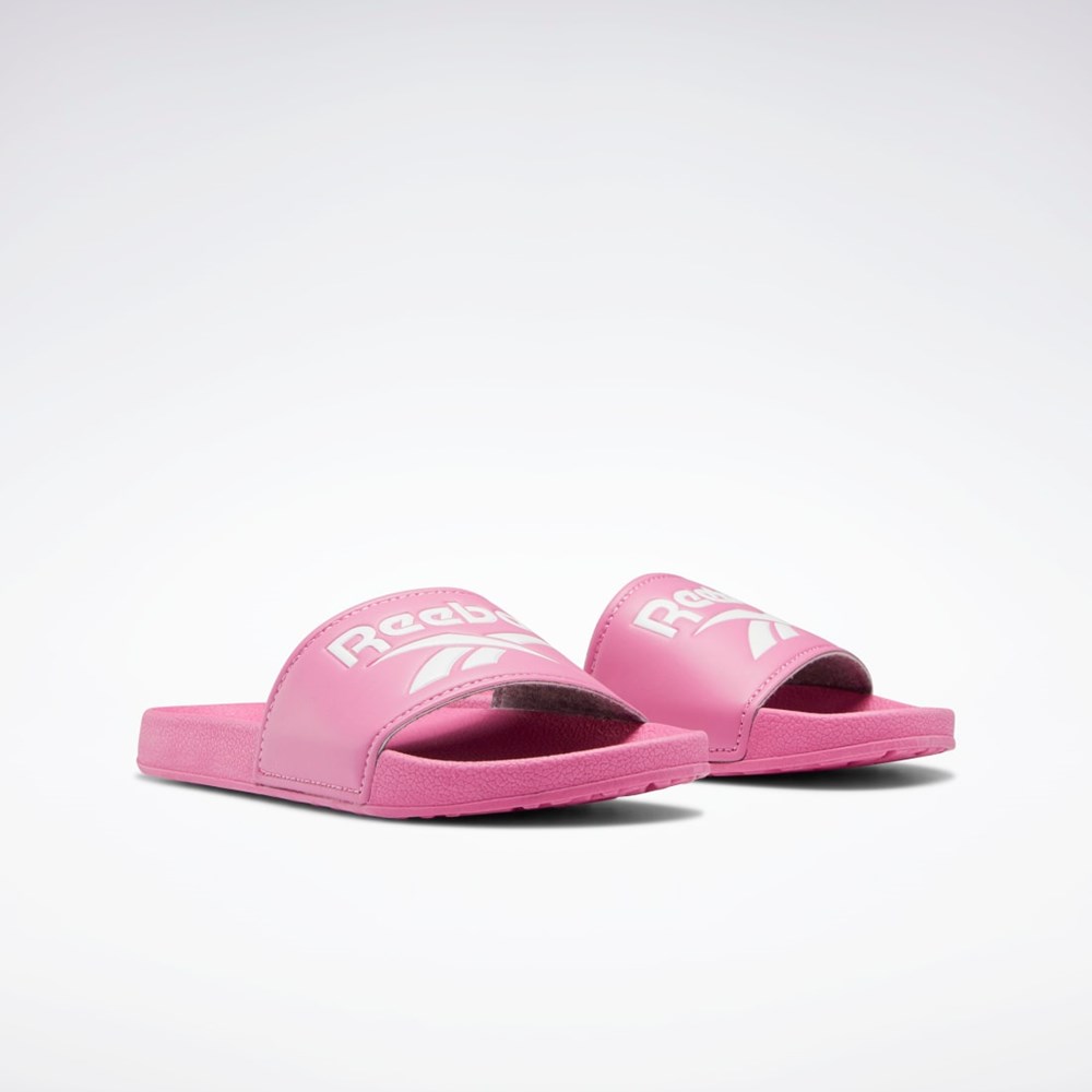 True Pink / True Pink / Ftwr White Reebok Fulgere Slides - Preschool | GX9711
